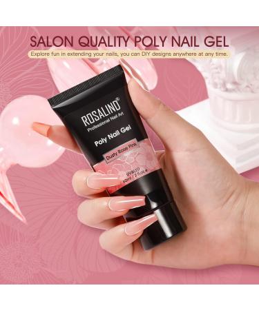 Rosalind Poly Nail Gel 60ml - Dusty Rose Pink UV/LED Acrylic Nail Extension Glue for Manicure Repair - Buy Online on GoSupps.com