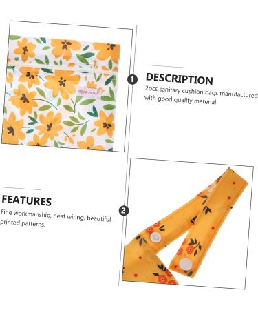 EXQUIMEUBLE Hygiene Bag Set | Menstrual Pad Holder & Tampon Organizer | Portable Makeup Storage | Assorted Colors - 2 Pcs 18x13.5x0.2cm - Buy Online on GoSupps.com