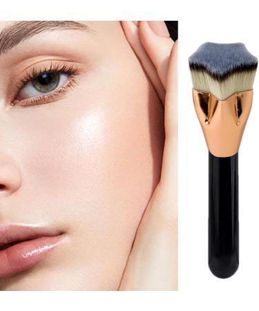 Geteawily Face Foundation Brush - Flat Top Foundation Brush for Makeup | Wooden Handled Beauty Brush Cosmetics Tool for Blending for Theatrical Performance - Buy Online on GoSupps.com