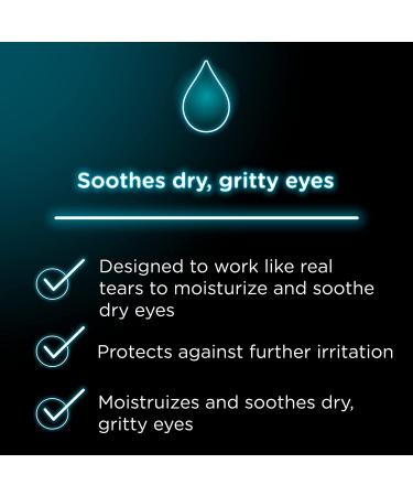 Visine Dry Eye Relief Lubricant Eye Drops | Moisturize & Soothe Irritated Eyes | Polyethylene Glycol Formula | 0.5 fl. oz - Pack of 1 - Buy Online on GoSupps.com