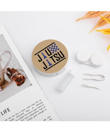 Jiu-Jitsu Chess Contact Lens Travel Kit - Portable & Cute Lens Case with Mirror for Outdoor Use - Buy Online on GoSupps.com