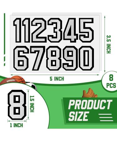 Jecery 88 Pcs Helmet Numbers Self Adhesive Sticker Set - Baseball Lacrosse Hockey Decals (5x3.5 in White) - Buy Online on GoSupps.com