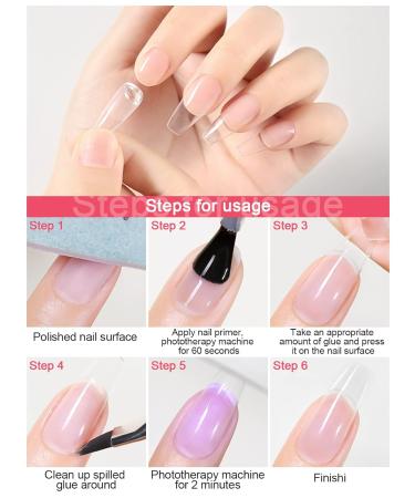 Ebanku Fixed Nail Glue Assembly Gel for Gel Nails - UV Nail Glue for Tips & Artificial Nails | Strong & Durable Nail Adhesive (4 Pack) - Buy Online on GoSupps.com