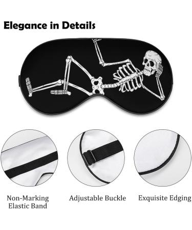 LynaRei Skeleton Rock Sign Sleep Mask - Adjustable Soft Eye Mask for Men & Women - Perfect for Travel & Nap - Style-1 - Buy Online on GoSupps.com