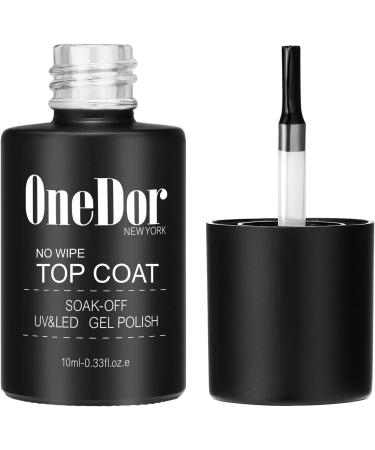 OneDor Gel Top Coat & Base Coat Set | UV/LED Soak Off Polish Kit - No Wipe Formula - Buy Online on GoSupps.com