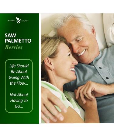 Potent Garden Saw Palmetto 500 mg - Prostate Supplements for Men - Supports Healthy Urination Frequency & Flow - Non GMO 100 Saw Palmetto Capsules - Buy Online on GoSupps.com