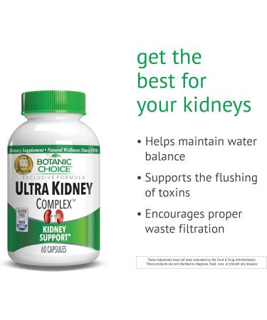 Botanic Choice Ultra Kidney Complex - Optimal Kidney Support with Milk Thistle, Green Tea & More- 60 Capsules - Buy Online on GoSupps.com