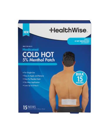 HealthWise 5% Menthol Cold/Hot Medicated Patch 15 Count