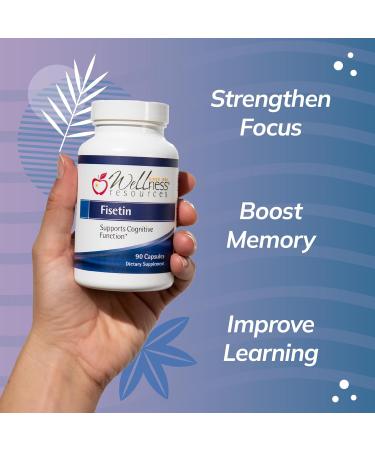 Wellness Resources Fisetin - Novusetin Fisetin Supplement for Longevity Memory Focus Brain Health - Senolytic and Situin Activator - Gluten-Free Non-GMO Vegan (100mg 90 Capsules) - Buy Online on GoSupps.com
