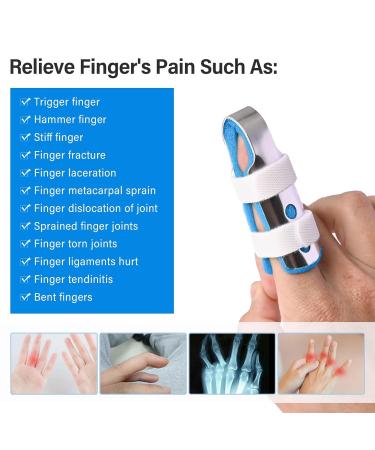 3pcs finger splint finger brace finger splints for broken finger support trigger finger splint for middle finger / ring finger little broken finger splint middle mallet finger splint straightener 3PCS ALUMINIUM - Buy Online on GoSupps.com