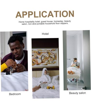 Beaupretty Home Slippers 3 Pairs slippers Hotel Guest Shoes Pulled cloth indoor Slippers Indoor - Buy Online on GoSupps.com