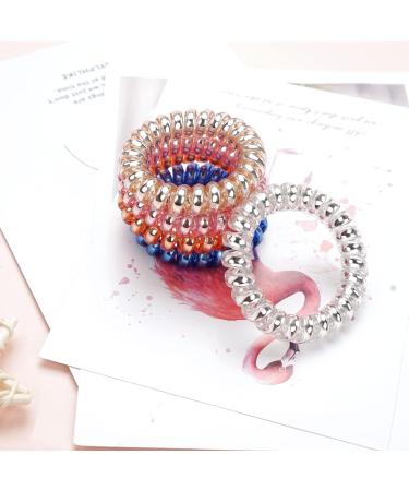 32Pcs Spiral Hair Ties | No Crease Coil Hair Elastics | Candy & Metallic Colors - DealEachDay - Buy Online on GoSupps.com