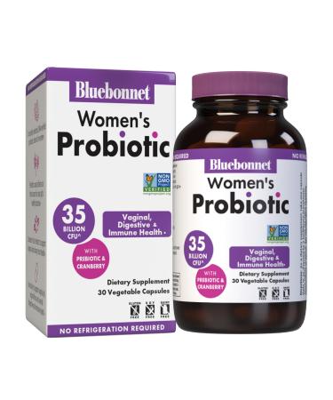 BlueBonnet Nutrition Women s Probiotic 35 Billion CFU Shelf Stable - Urinary Tract, Vaginal pH, Digestive, Immune* - Prebiotic and Cranberry - Non-GMO, Free of Dairy, Gluten & Soy - 30 Servings