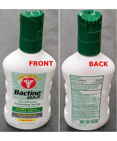 Bactine MAX Cleansing Spray with 4% Lidocaine 5 Ounce (Pack of 2) - Buy Online on GoSupps.com