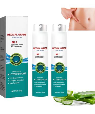 2Pack Scar Remove Advanced Spray for All Types of Scars Scar Removal Spray. Acne Treatment for Face Acne Scars and Dark Spaot Remover Gentle Skin Care for Acne Prone Skin Relieve Scar Itching