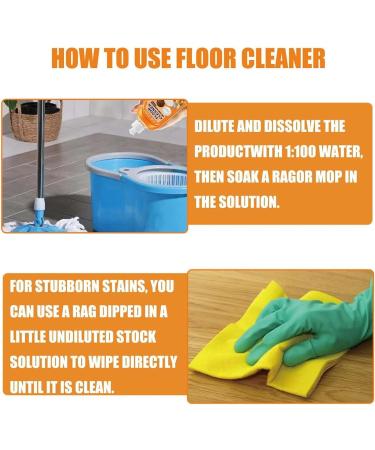 HONGBE Floor Cleaner Jue Fish Powerful Floor Cleaner Natural Decontamination Floor Cleaner with Fresh Lemon Smell Multi-purpose Floor Cleaner Liquid for Cleans Hardwood Tile and Floors (2pcs) - Buy Online on GoSupps.com