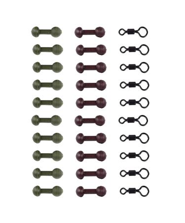 Newshot 20 Chod Heli Beads for Carp Fishing Line Protector for Helicopter Rigs Zig Rig with Clip Accessories for Rig End