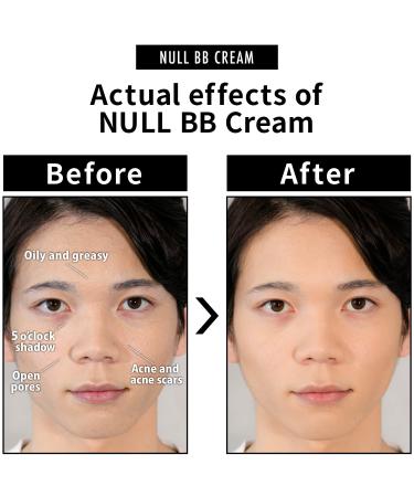 NULL Matte Finish Men's BB Cream & Concealer SPF30 PA++ - 0.7oz (Ochre) | Made in Japan - Buy Online on GoSupps.com