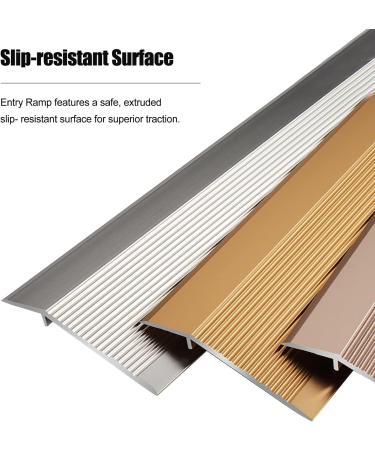 Floor Transition Strip 10cm Wide Aluminum Transitions Ramp Thresholds Reducer Bar for Wood/Laminate/Vinyl/Tile Floors (Color : Silver Size : Long 120cm/47.2in) Silver Long 120cm/47.2in - Buy Online on GoSupps.com