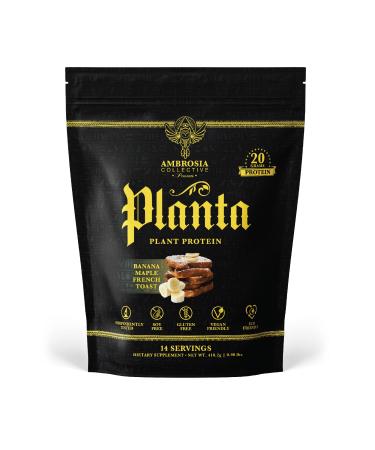 Ambrosia Planta - Premium Plant-Based Protein | Vegan & Keto Friendly | Gourmet Flavors with No Bloating or Stomach Upset | No Added Sugar | 14 Servings | (Banana Maple)