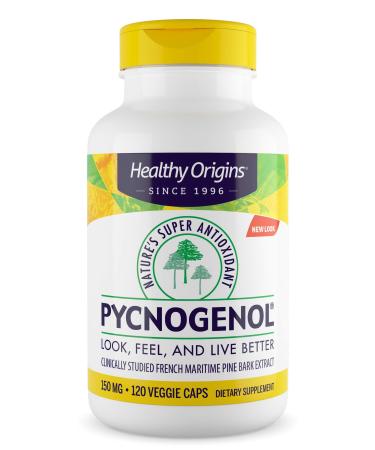Healthy Origins Pycnogenol (Nature's Super Antioxidant) 150 mg, 120 Count 120 Count (Pack of 1) 150 mg - Buy Online on GoSupps.com
