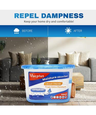 Vacplus 12 Pack Moisture Absorbers - 10.5 Oz Humidity & Odor Eliminators for Bathroom Closet & Kitchen - Fragrance Free - Blue - Buy Online on GoSupps.com