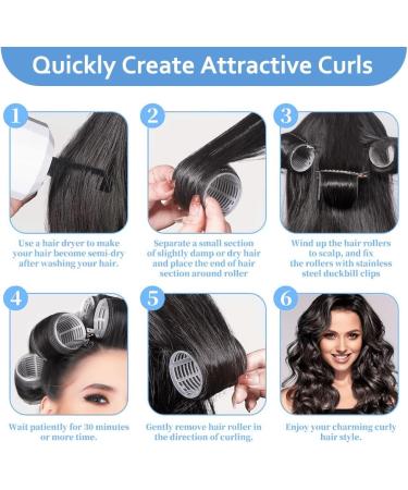 Mabufun 46 PCS Hair Rollers With Clips For Long Hair Curlers Velcro Rollers Jumbo Hair Rollers Self Grip Hair Roller Set 22 Stainless Steel Clips And A Storage Bag - Buy Online on GoSupps.com