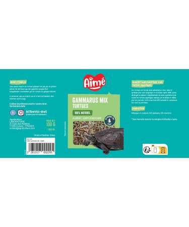 Aim | Mix Gammarus | Aquatic Turtle Food | Natural Complementary Food | Mix of Mollusks and Crustaceans | Gammarus - Buy Online on GoSupps.com