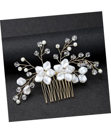 Angoily Wedding Hair Accessories Bridal Hair Comb Flower Hair Comb Bridal Hair Accessories Jeweled Hair Combs Veil Hair Comb Wedding Hairpieces Tiara Rhinestone Bride Pearl - Buy Online on GoSupps.com