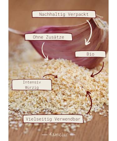 Kamelur Organic Garlic Powder - 200g | Premium Organic Garlic | Eco-Friendly Biodegradable Packaging - Buy Online on GoSupps.com