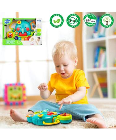 Hola Baby Toys: Musical Elephant Piano & Light-Up Motorcycle for Kids 3-12 Months | Unique Gifts for Boys & Girls - Buy Online on GoSupps.com