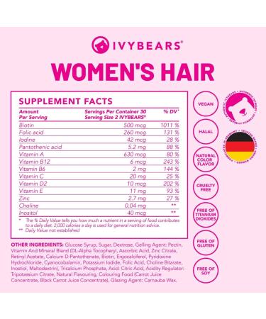 IvyBears Women s Strength & Beauty Bundle Hair Vitamin & Protein Boost Gummies Biotin Collagen Keratin + 25g Protein BCAAs & Creatine Hair Growth & Fitness Recovery Vegan 60 & 70 ct - Buy Online on GoSupps.com