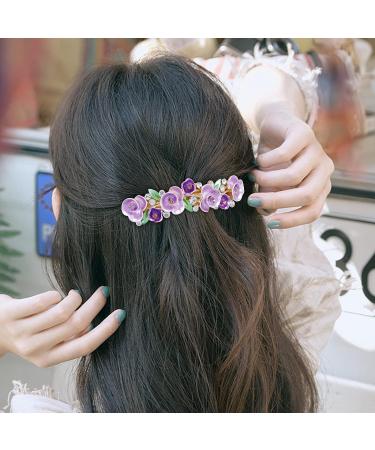 WHAVEL 3PCS Flower Hair Barrettes - French Barrettes for Women - Large Butterfly Fancy Hair Clips - Perfect for Thick & Fine Hair - Purple - Buy Online on GoSupps.com