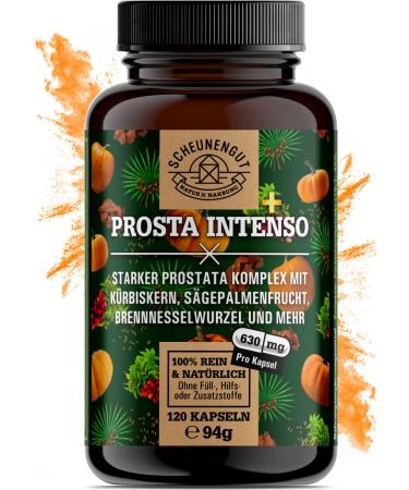 Prosta intensive+ prostate capsules+ important: laboratory tester complex with pygeum africanum saw palm fruit pumpkin seeds nettle root pine bark & more i de i Scheunengut  - Buy Online on GoSupps.com