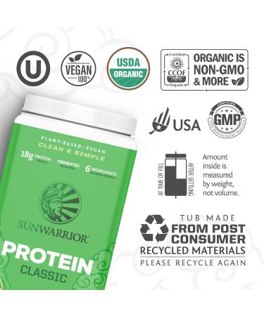 Sunwarrior Protein Classic - Plant-Based Protein Powder | 1 Piece | Best for Smoothies & Shakes - International Shipping Available - Buy Online on GoSupps.com