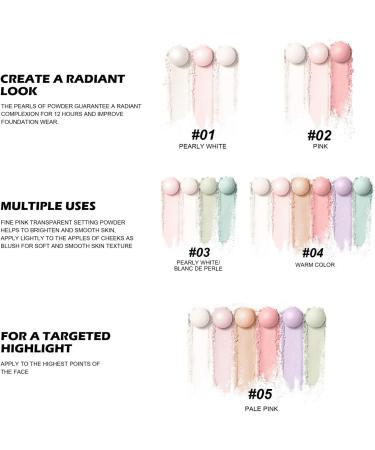 CHAKAE 5 Colors Pearl Setting Powder Loose Powder Long Lasting Oil Control Powder Beads - Buy Online on GoSupps.com