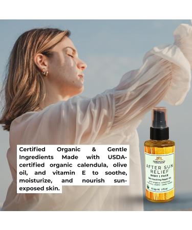 Bodyceuticals Organic Calendula After Sun Oil Moisturizing Face and Body with Olive Oil and Vitamin E Lightweight Formula for Normal to Oily Skin 2 oz - Buy Online on GoSupps.com