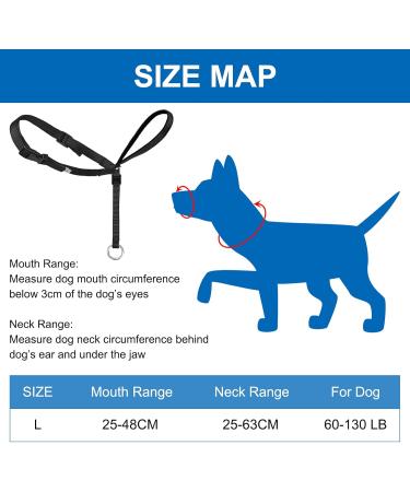 Adjustable Dog Halter with Padded Comfort & 120cm Nylon Rope for Training - Small to Large Dogs (Black) - Buy Online on GoSupps.com