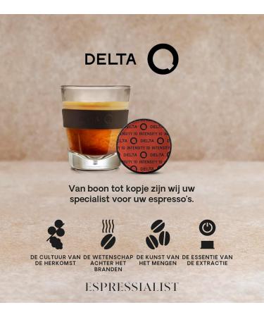 Delta Q Qalidus Ground Coffee Capsules 100 Capsules Intensity 10 Compatible with Delta Q Coffee Makers Intense Espresso with Caramel Notes - Buy Online on GoSupps.com
