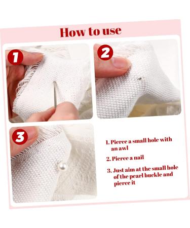 TEHAUX 150 Pairs Pearl Rivets Decor Simulation Pearls Beads Fake Pearl Studs Imitation Pearls Suite Bride - Buy Online on GoSupps.com