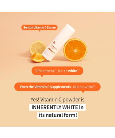 BENTON Vitamin C Serum - Korean Skin Care White Serum for Face with 20% Pure Vitamin C Skin Texture & Elasticity Care Face Moisturizer for All Skin Types(1.01 fl. Oz.) - Buy Online on GoSupps.com