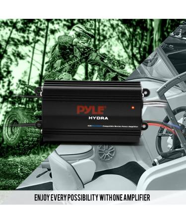 Pyle Marine 4-Channel Amplifier - 200W RMS Full Range Stereo with Bluetooth - PLMRMB4CB Black - Buy Online on GoSupps.com