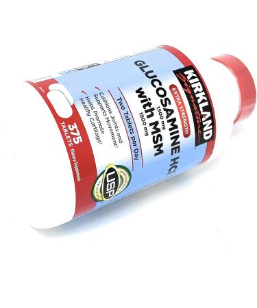 Kirkland Signature Glucosamine with MSM 375 Tablets (3 Pack) 1125 Count (Pack of 1) - Buy Online on GoSupps.com