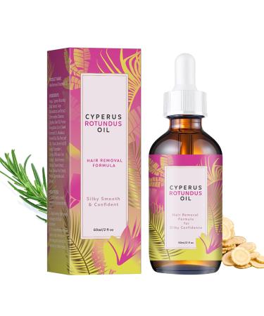 EZBNG 60ML Cyperus Rotundus Oil Natural Cyperus Rotundus Oil for Hair Removal Reduces Unwanted Hair Growth Moisturizing & Soothing CyperusOil for Reducing Body Hair Growth All Skin Types (1)