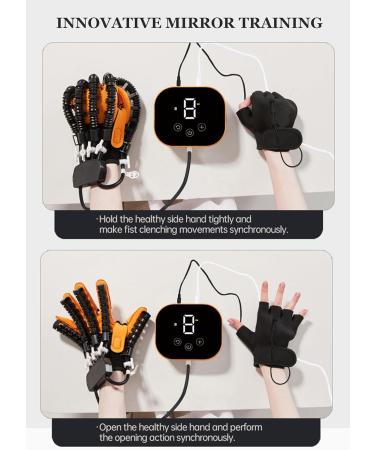Hand Rehabilitation Robot Gloves Intensity Adjustable Hempiplegia Arthriti Patient Therapy Left & Right Hand Finger Rehabilitation Trainer Relieve Hand Stiffness left hand Small - Buy Online on GoSupps.com