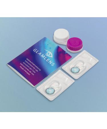 Buy Barcelona Blue Colored Contact Lenses - Monthly Soft Hydrogel - 2 Pieces + Lens Case | Natural Colors Series - Buy Online on GoSupps.com