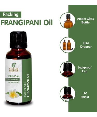 Frangipani Oil -(Plumeria Alba)- Essential Oil 100% Pure Natural Undiluted Uncut Therapeutic Grade Oil 0.16 Fl.Oz To 33.81 Fl.Oz By Sheer Essence (FRANGIPANI OIL 10ML (0.33 FL.OZ)) - Buy Online on GoSupps.com
