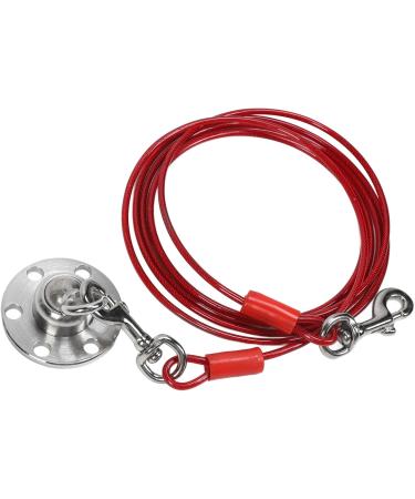 Qcwwy Stainless Steel Dog Anchor | 360 Rotatable Rust-Free 5m Cable for Large Dogs | Durable Pet Anxiety Solution for Courtyard Lawn & Outdoor Camping - Buy Online on GoSupps.com