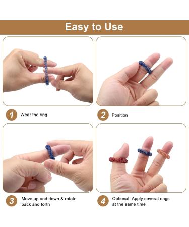 4 Magnetic Acupressure Balls & 8 Sensory Massage Rings | Stress Relief & Finger Massage Tools 32mm & 47mm Hard Hedgehog Balls - Buy Online on GoSupps.com