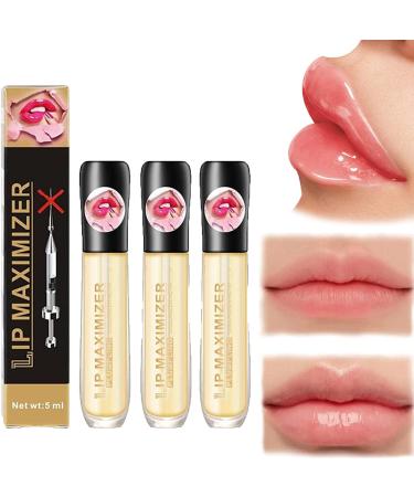 Vitamin E Lip Plumping Serum Lip Plumper Lip Gloss Lip Maximizer Hyaluronic Lip Plumper Lip Plumping Serum Instant Lip Filler Natural Lip Plumper (3pcs)